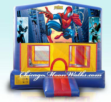 Spiderman Inflatable Bounce House Rental Chicago Moonwalks IL